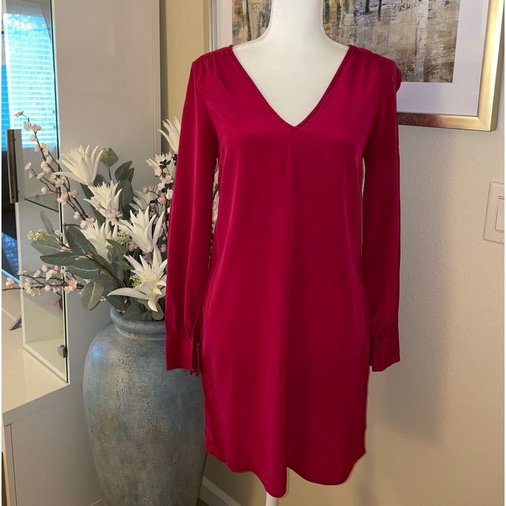 Rory Beca 100% silk red mini dress